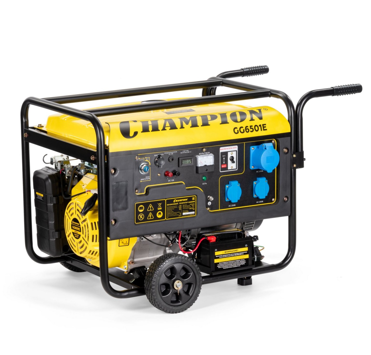 Бензиновый генератор CHAMPION GG6501E+ATS