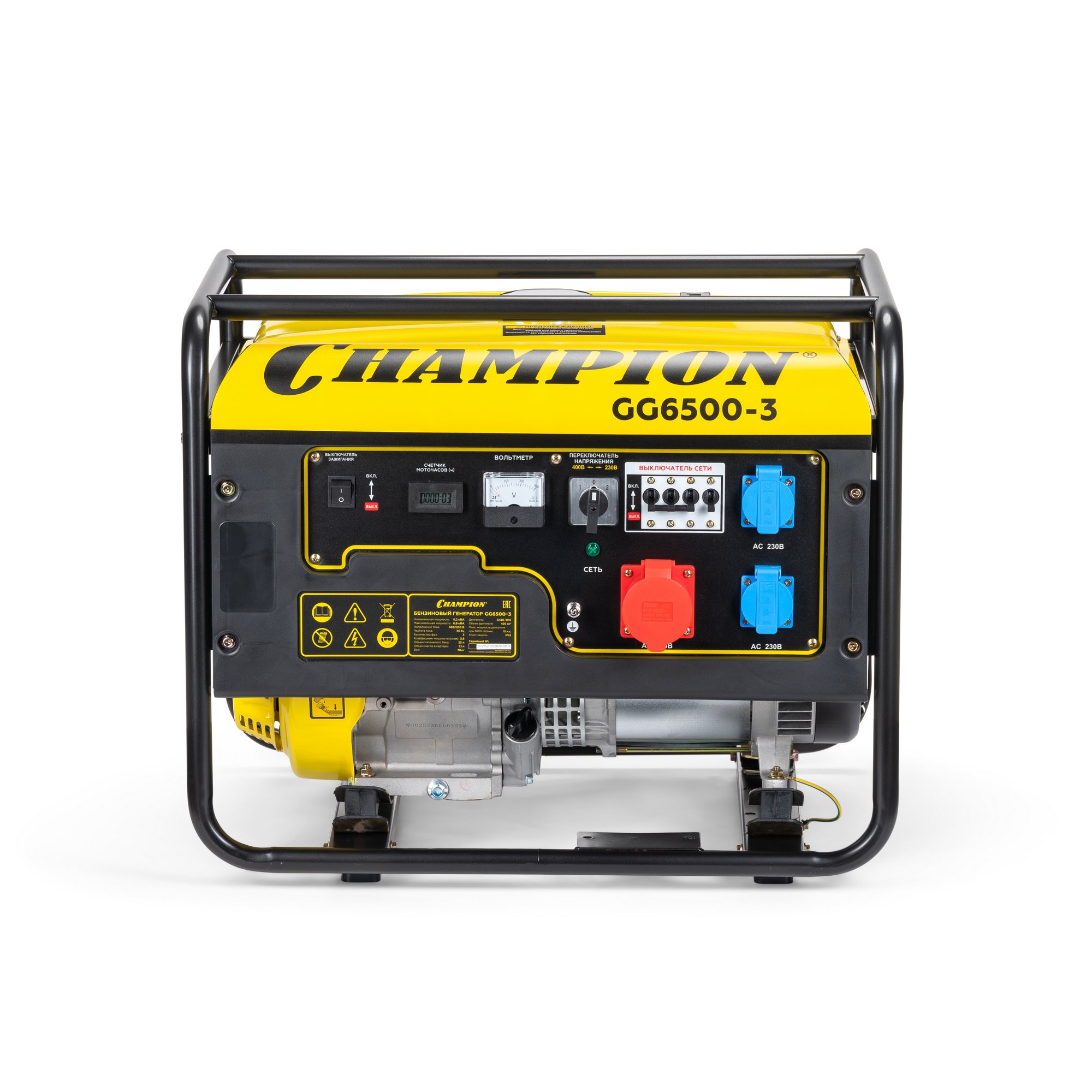 Бензиновый генератор CHAMPION GG6500-3 — изображение 3
